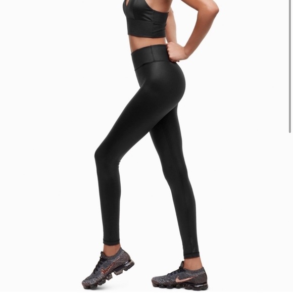 TNA Pants - TNA black shiny leggings